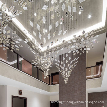 American style custom office hall acrylic crystal chandelier